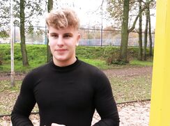 CH 578, Camera guy pays a young guy in all black top and trousers to suck and be fuck