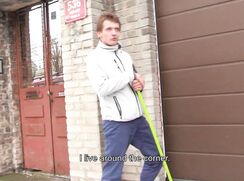 CH 589, Camera guy pays a young guy in an off white jacket to suck and be fucked