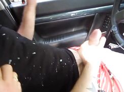 Handjob in Car delivers another Massive Cumshot #2