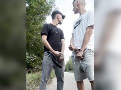 Two Young Boys almost get caught Jacking Off Together