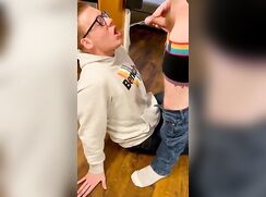 drinking from ginger cock