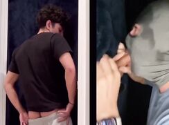 Hot str8 guy at the gloryhole