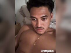 hot european asian guy baited