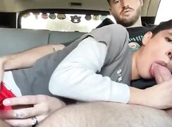 Fucking his pussy in the car