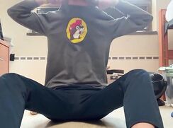 Texas Bucees college twink jerks in his dorm room
