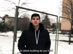 CH 601, Camera guy pays a young guy in a black winter hoodie to suck and be fucked