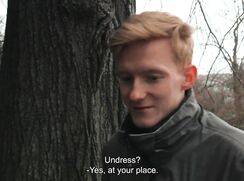 CH 602, Camera guy pays a young guy in a grey and lime green jacket to suck and be fu