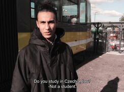 CH 612, Camera guy pays a young guy in a black parka and a top knot to suck and be fu