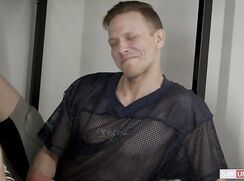 Nerd Gets Barebacked by Two Jocks