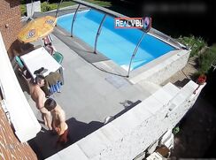 A nudist/CFNM family pool