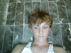 Blond Twink In Vest Jerks & Cums