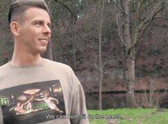 CH 617, Camera guy pays a young guy in a brown T with a pub version of the "creation