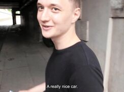 CH 633, Camera guy pays a young guy in a black T and jeans to suck and be fucked