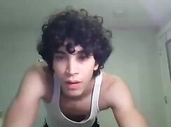 Vintage webcam: Beautiful curly haired boy