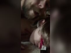 Daddy fucks blindfolded boy on floor