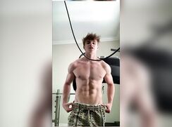Horny boy in the bathroom