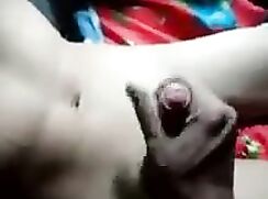 Daddy Jerks His Shaved Uncut Cock