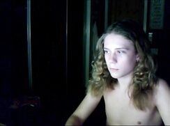 Long Blond Hair Twink Jerks & Cums