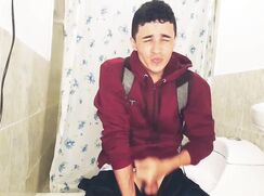 AHV-HD - Guy masturbates in university bathroom before class sexy orgasm sexy...