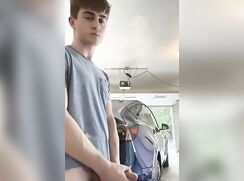 Friend was in the garage while he jerked off