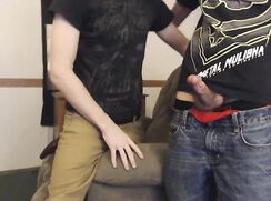 Boyfriends fucking around on cam