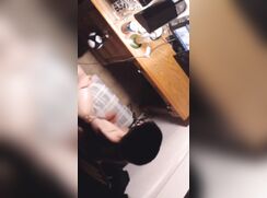 Caught jerking-off from above. Nice body and cumshot