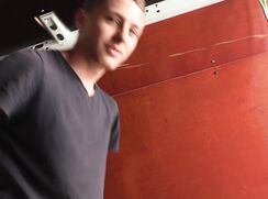 CH 661, Camera guy pays a young guy in a black T and shorts eating some fruit, to suc