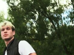 CH 668, Camera guy pays a young guy in a white T, black Gilet and brown shorts, to su
