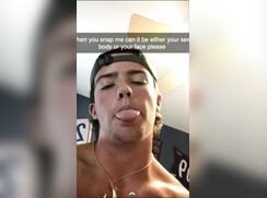 cute baseball star college player cumming twice snap bate