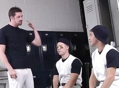 Fun in the Baseball Locker Room