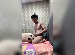 Humping the pillow at first