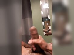 Dark skin - Sexily moaning shooting those sweet cumloads