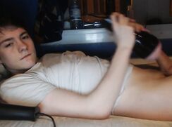 Twink with toys