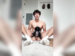 Hot boy milks himself with toy