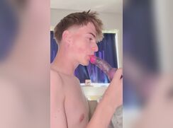 Little fag sucking skills