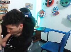 Passionate Blowjob Revenge – Hoodie Guy Sucks His Friend Deep