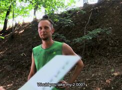 CH 716, Camera guy pays a young guy in a green "outdoor" singlet, to suck and be fuck
