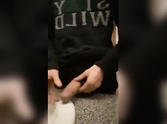 Cute boy in the bathroom!