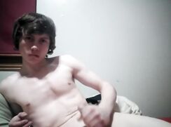 Shaven Uncut Cock Twink Bedroom Jerk & Cum