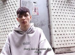 CH 770, Camera guy pays a young guy in a grey hoodie that he picks up in a park, to s