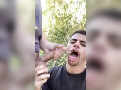 Cute cocksucker loves big dicks