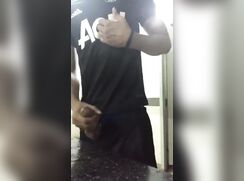 AHV - Public toilet helping hand hot cum shooting