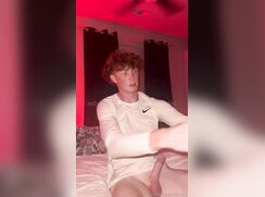 Hot ginger getting rimmed and sucked off by black guy