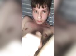 Andrei 18 eats cum from self facial