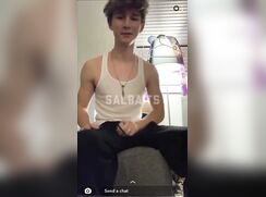 Horny cute baited twink jerking off
