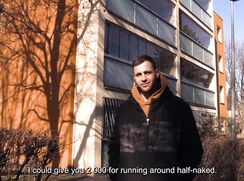 CH 785, Camera guy pays a young guy, in a black jacket and brown hoodie, to suck and