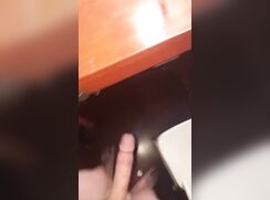 Sexy twink slaps his cock around
