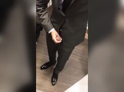 AHV - Cum on the mirror.