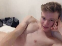 Blond Quiff Twink Jerks Off & Plays With Ass