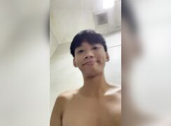 Nice thick cumshot after jerking-off